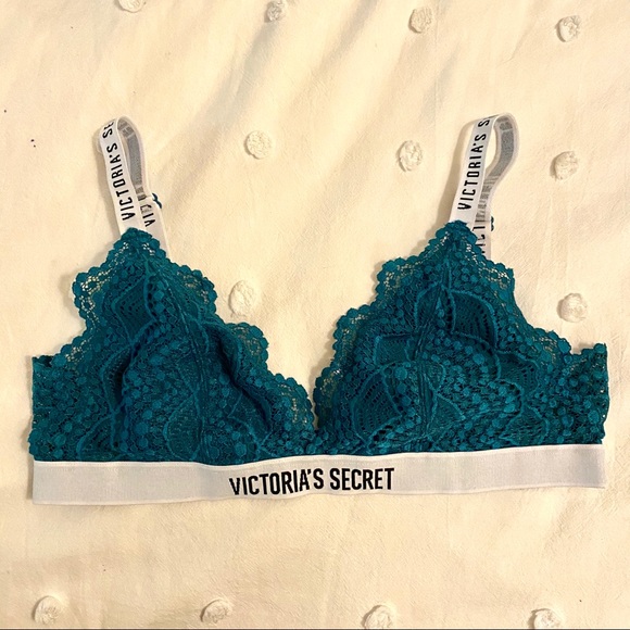 teal lace bralette